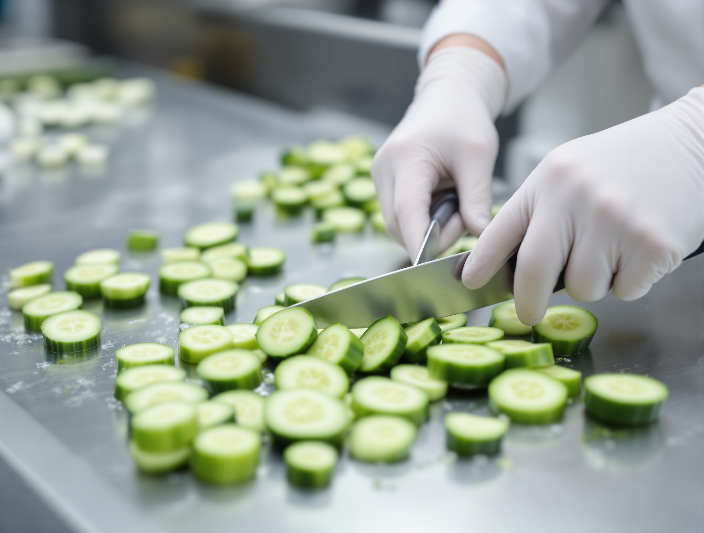 Corte de puntas de pepino