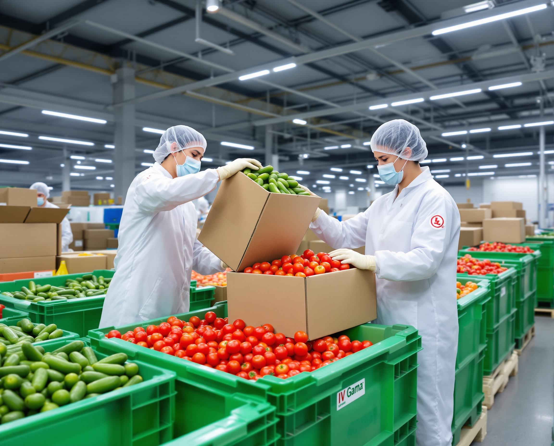 Volcado de producto en boxes de IV Gama